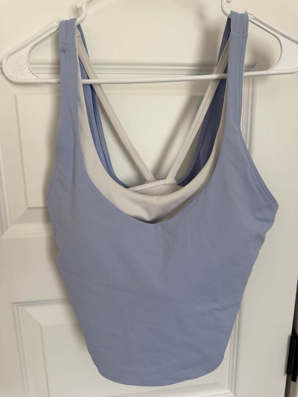 Gilly Hicks Active Boost Crop Tank Top Light Blue XL
